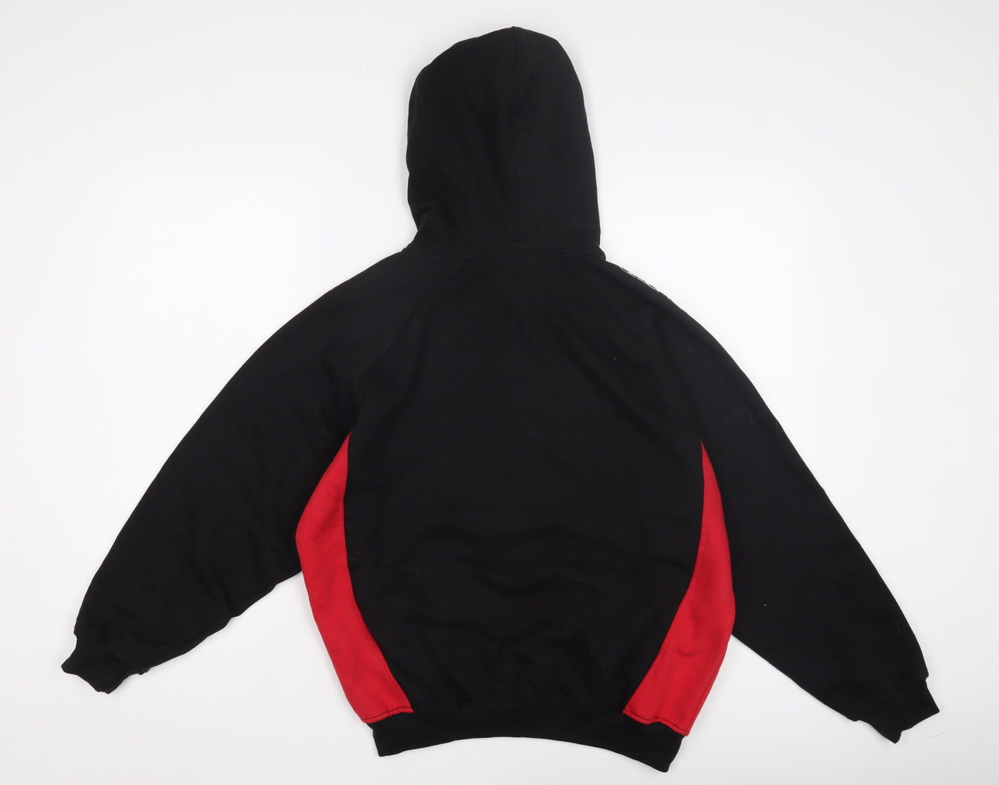 Men's Black Pullover Hoodie XL Logo Accent