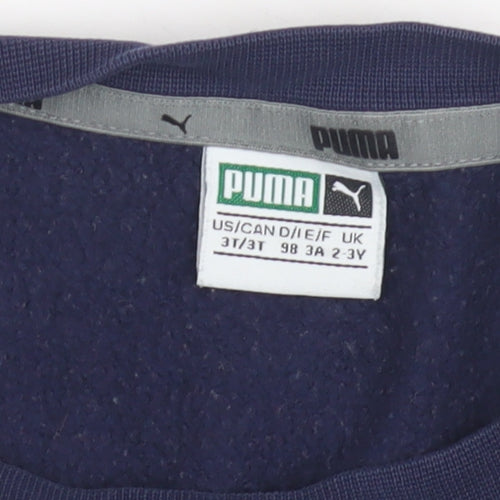Puma Boys' Blue Crew Neck Sweatshirt 2-3 Years