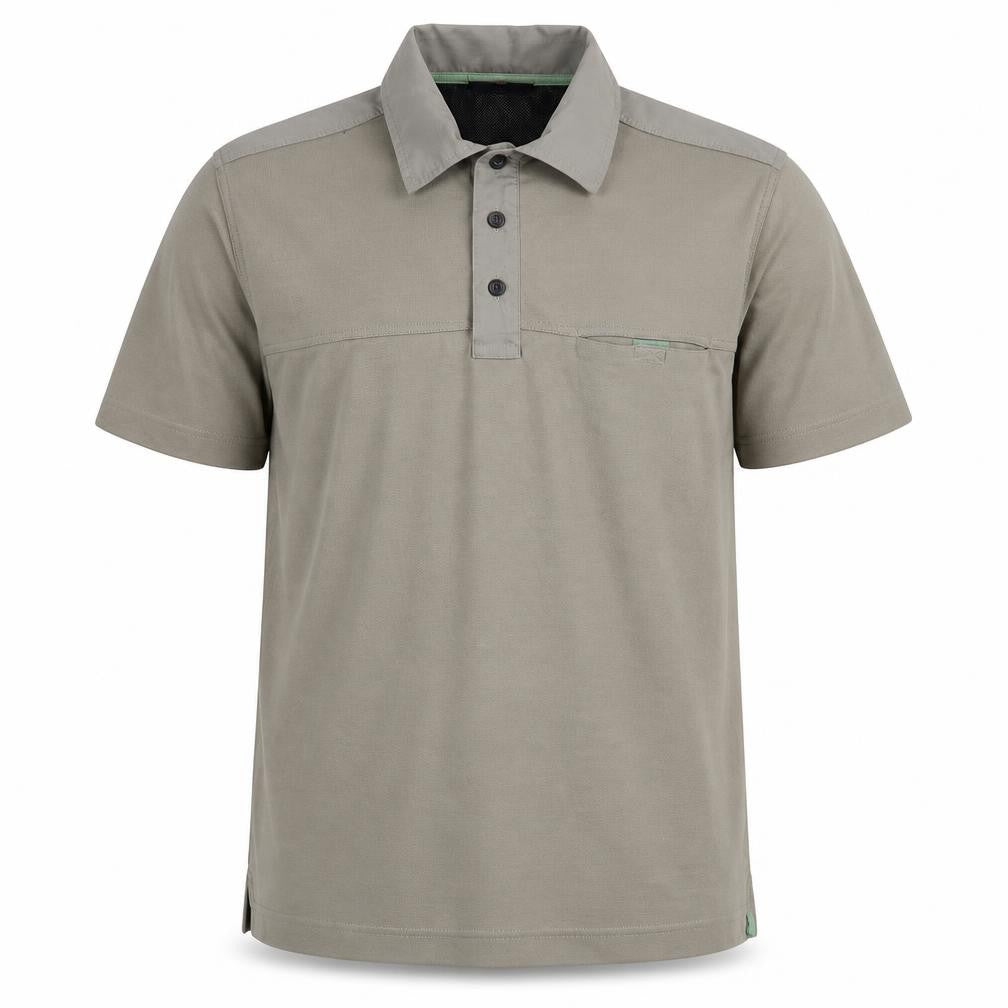 Front view of Marks & Spencer Men's Beige Polo Shirt, size S