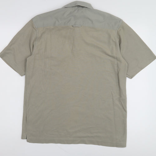 Marks and Spencer Men's Beige Polo Shirt, Size S
