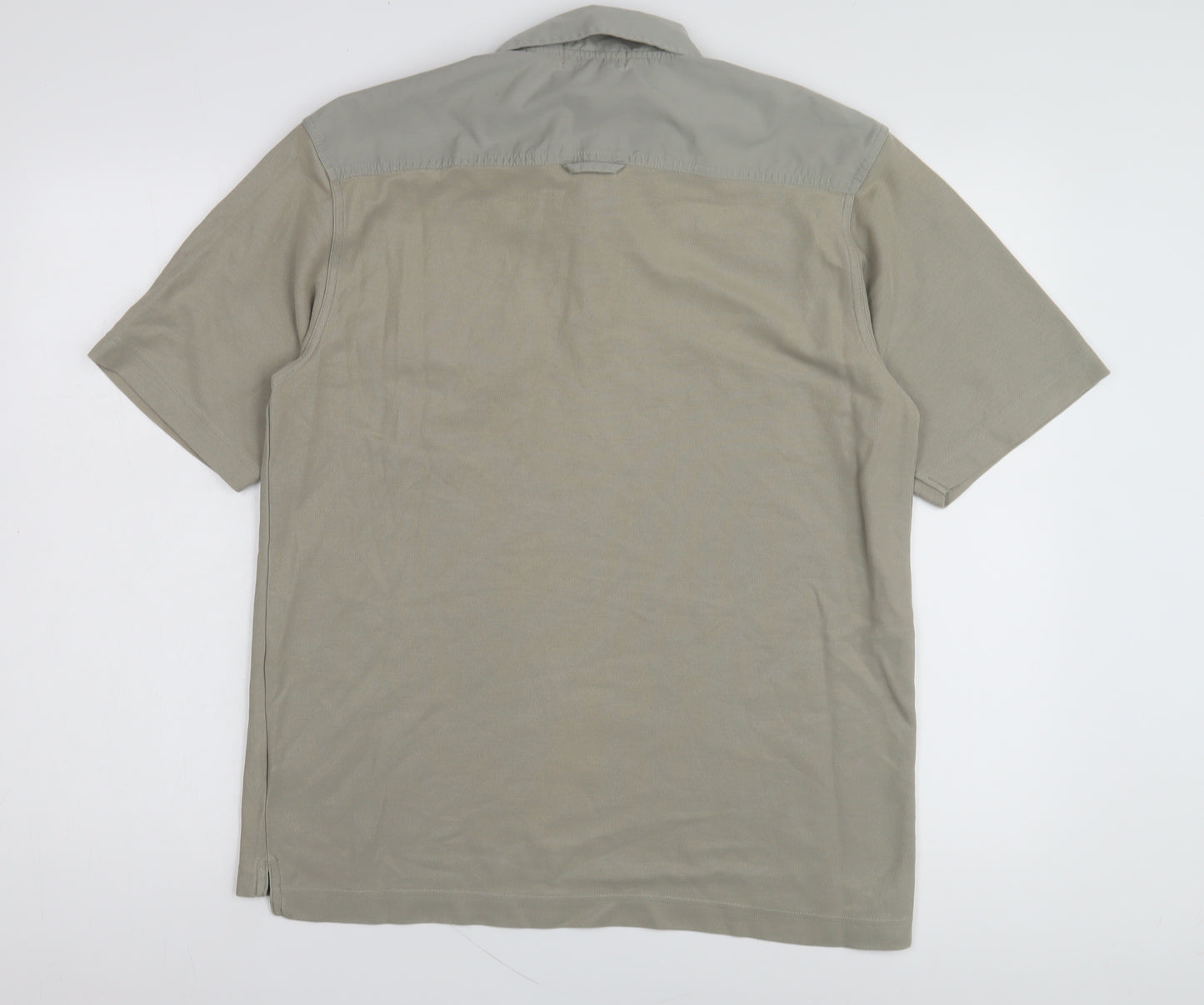 Marks and Spencer Men's Beige Polo Shirt, Size S