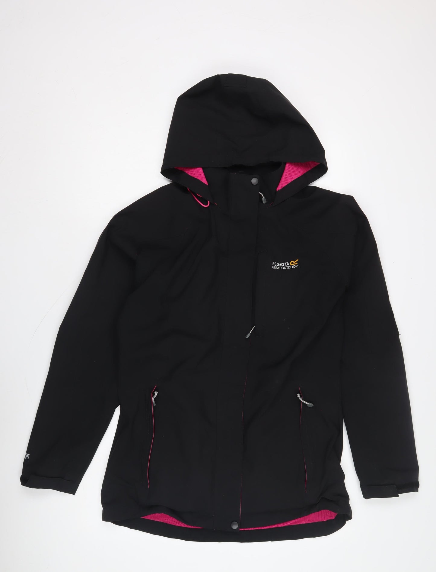 Regatta Women's Black Soft Shell Hooded Jacket - Size 14