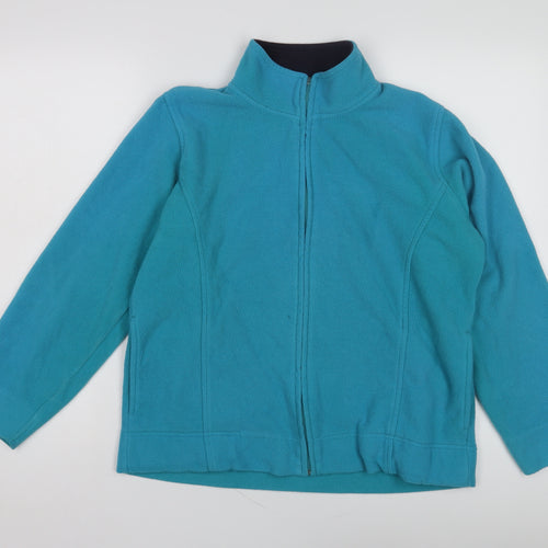 EVM Women's Blue Fleece Jacket, Size M, Full Zip