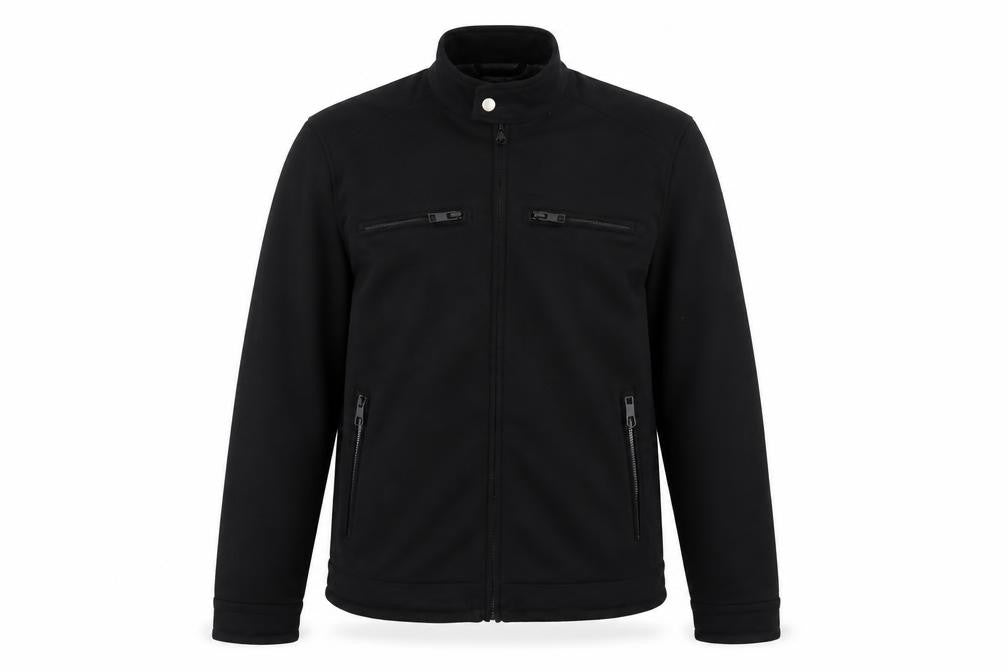 Front view of Process Black Men's Black S Basic Jacket