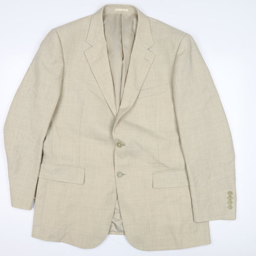 Brook Taverner Men's Beige Blazer Size 42 Classic Style