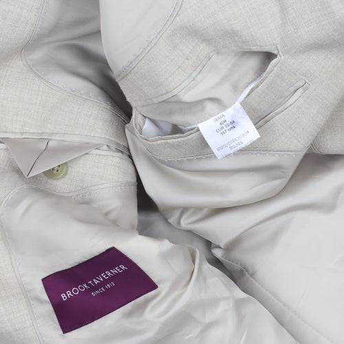 Brook Taverner Men's Beige Blazer Size 42 Classic Style