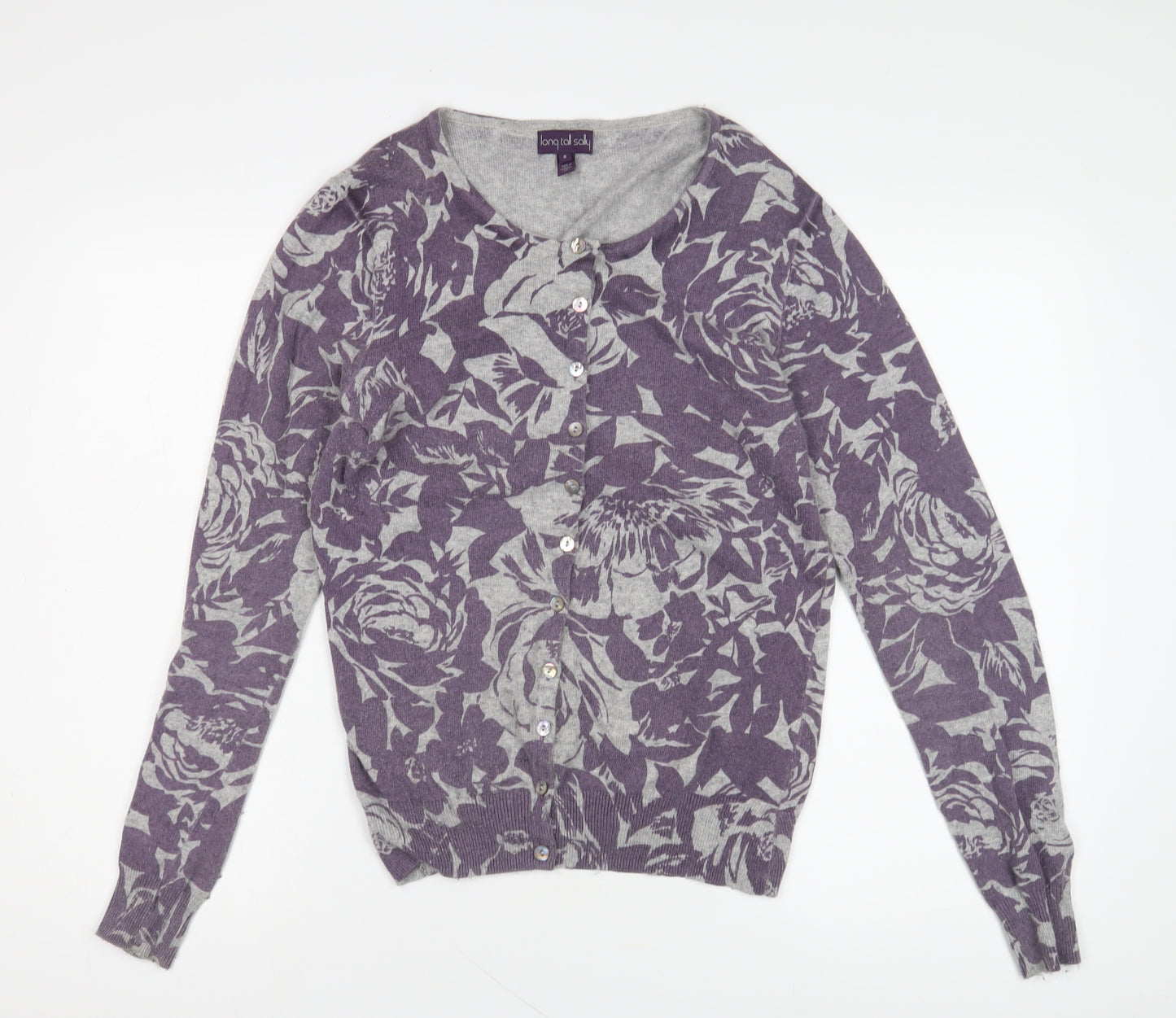 Long Tall Sally Women's Purple Floral Cardigan S
