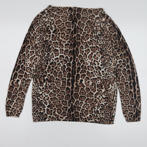 Wallis Women's Multicoloured Petite S Leopard Jumper
