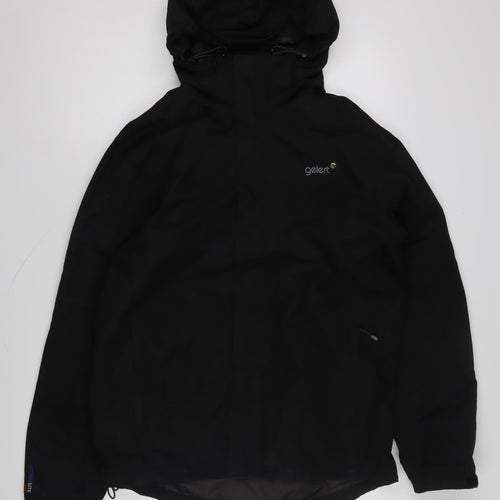 Gelert Men's Black Hooded Rain Coat Size L Waterproof