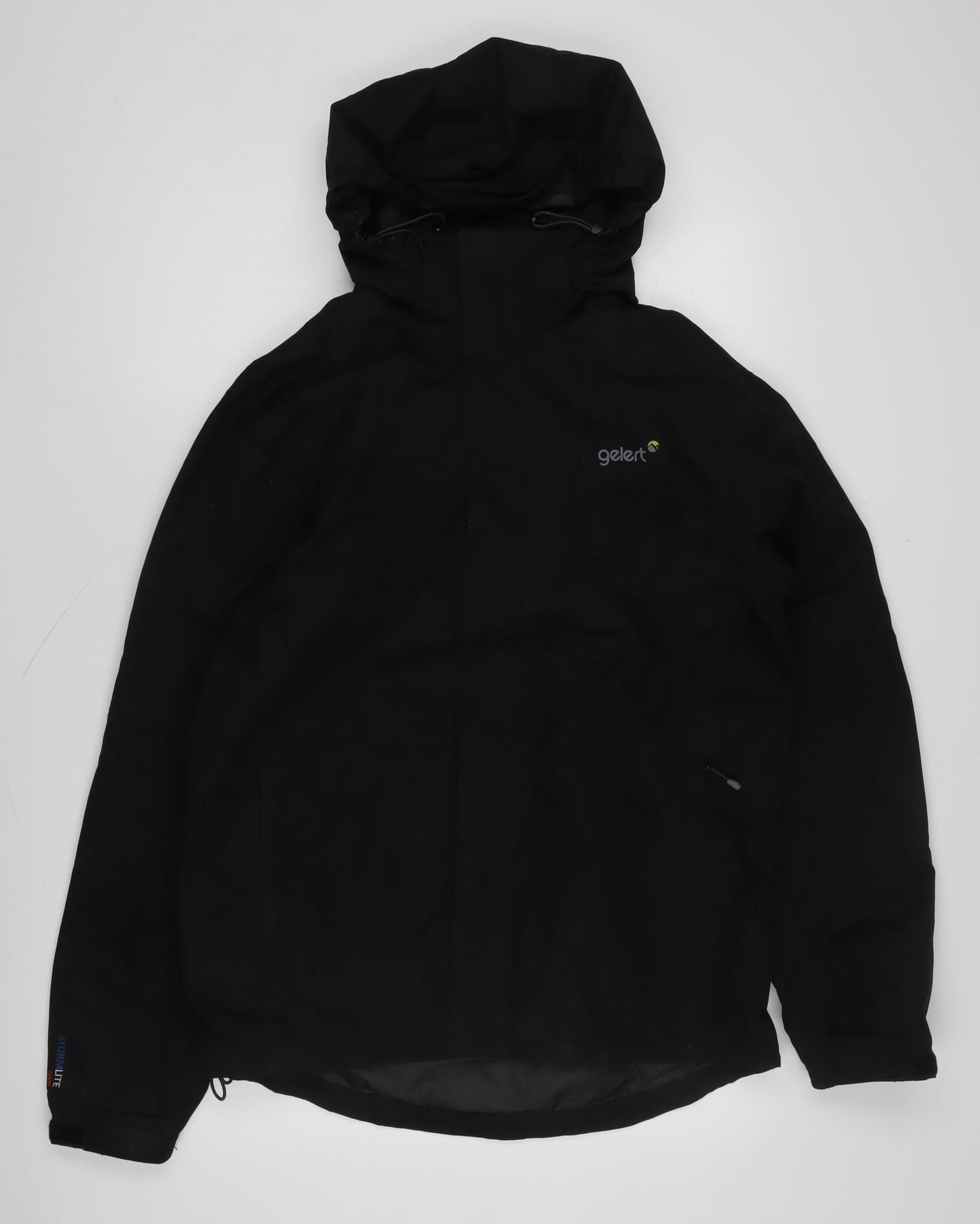Gelert Men's Black Hooded Rain Coat Size L Waterproof