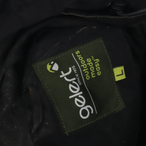 Gelert Men's Black Hooded Rain Coat Size L Waterproof