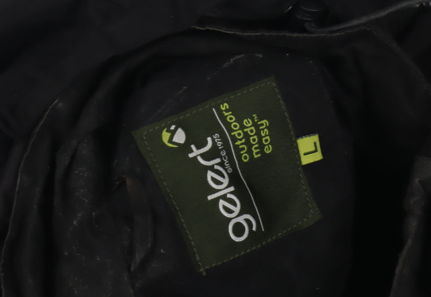 Gelert Men's Black Hooded Rain Coat Size L Waterproof