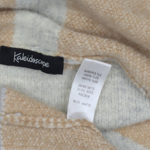 Kaleidoscope Women's Beige 3/4 Sleeve Cardigan Size 12