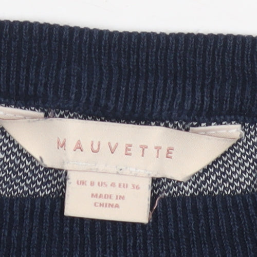 Mauvette Women's Blue Star Jumper, Size 8, Cotton Pullover