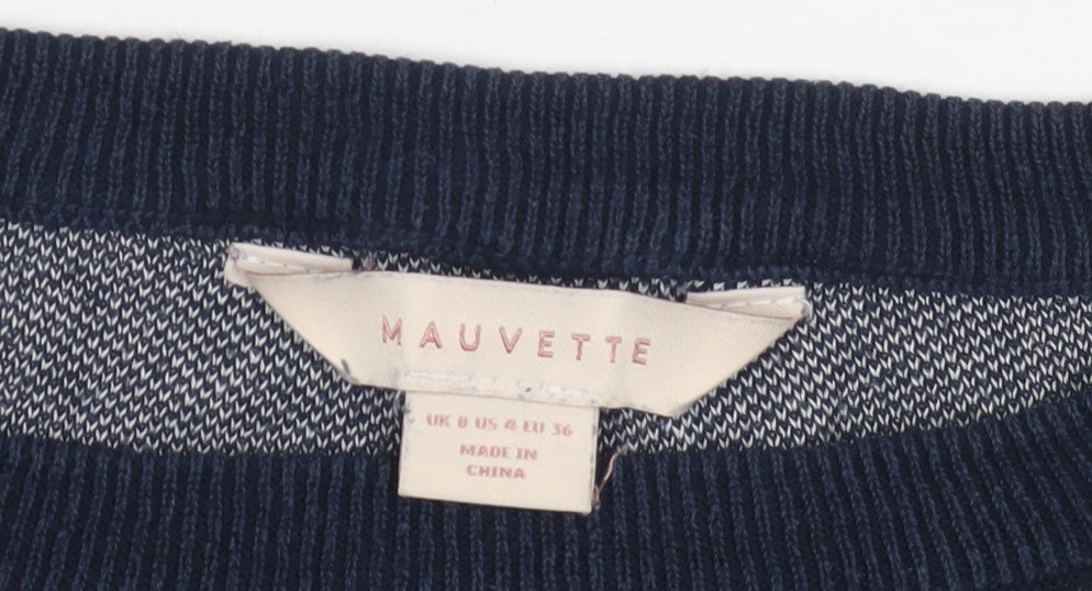 Mauvette Women's Blue Star Jumper, Size 8, Cotton Pullover