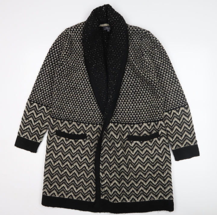 Marks and Spencer Women's Black Geometric Open Front Cardigan M