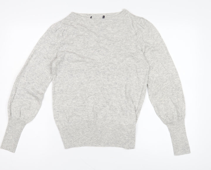 Marks and Spencer Grey Women's Boat Neck Jumper UK Size 10