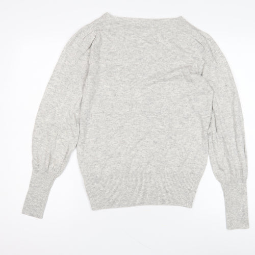 Marks and Spencer Grey Women's Boat Neck Jumper UK Size 10