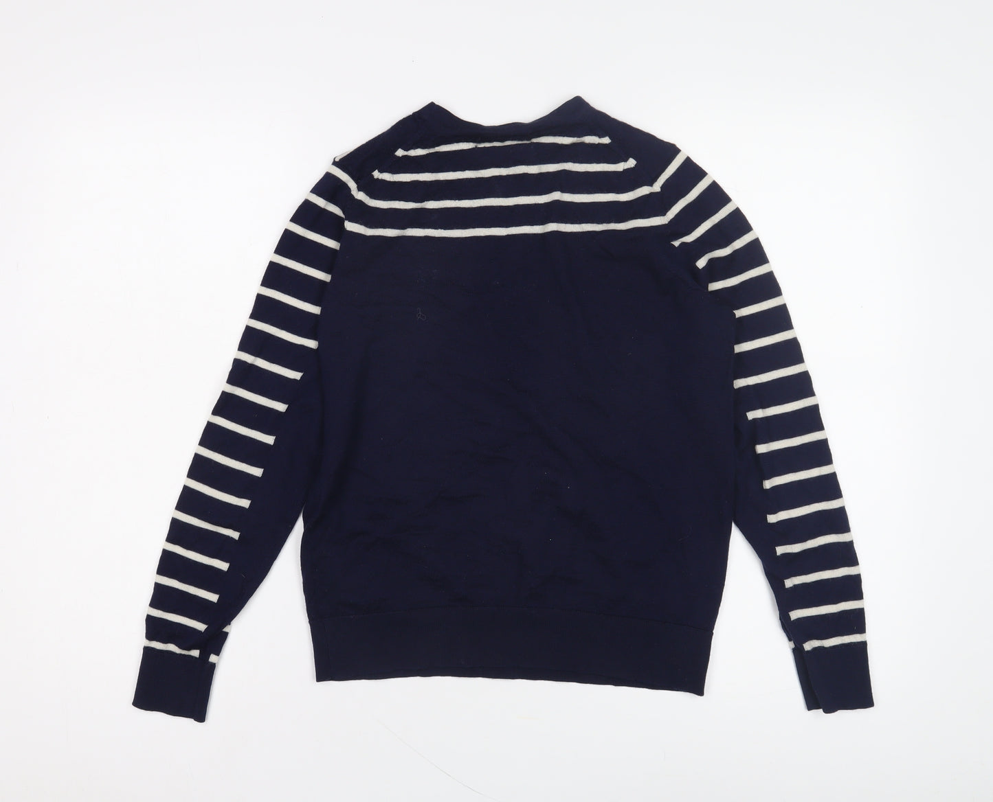 Marks and Spencer Women's Blue Striped Pullover Jumper