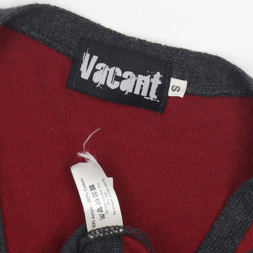 Vacant Men's Red Cardigan Jumper S Size Stars