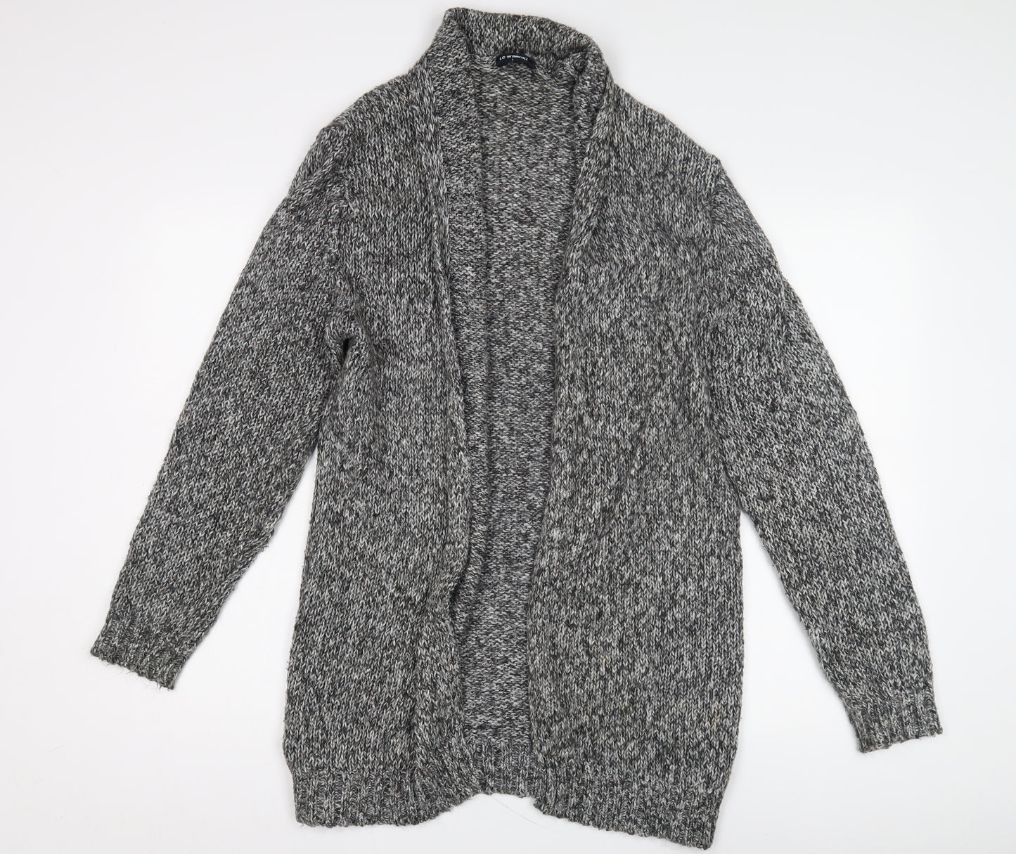 LC Waikiki Women's Grey Open Front Cardigan Long Sleeve Knit