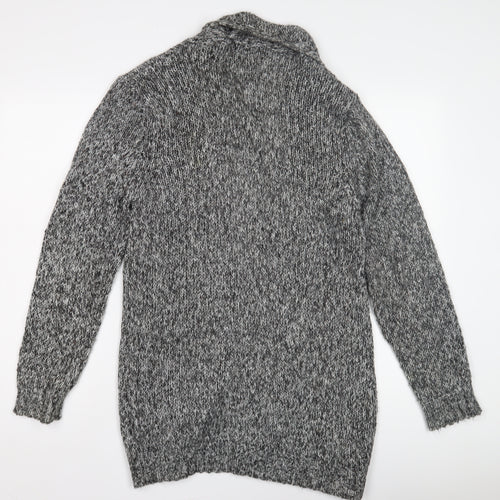 LC Waikiki Women's Grey Open Front Cardigan Long Sleeve Knit