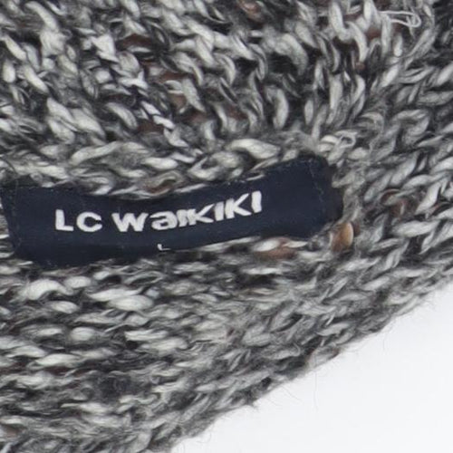 LC Waikiki Women's Grey Open Front Cardigan Long Sleeve Knit