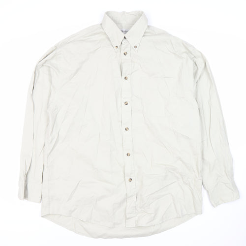 Berkeley Men's Beige Dress Shirt M Button-Down