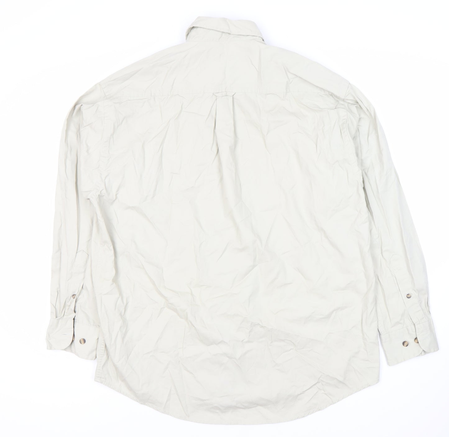 Berkeley Men's Beige Dress Shirt M Button-Down
