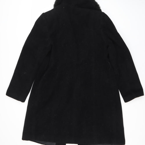Dorothy Perkins Women's Black Wool Overcoat Size 8