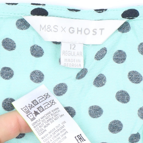 M&S Women's Polka Dot Viscose Dress