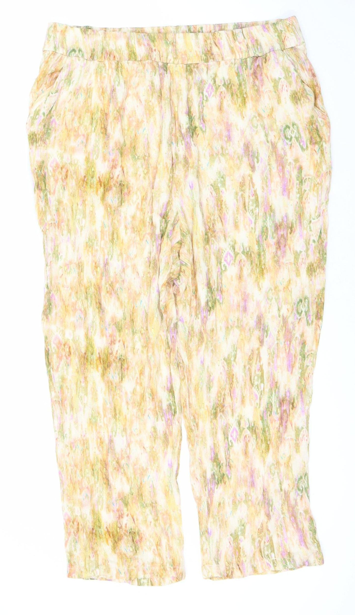 Zara Women's Multicoloured Geometric Trousers, XL