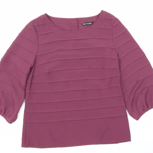 Marks and Spencer Women's Purple Blouse Size 10