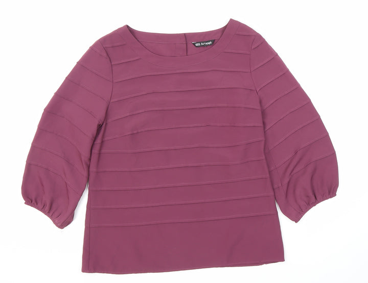 Marks and Spencer Women's Purple Blouse Size 10