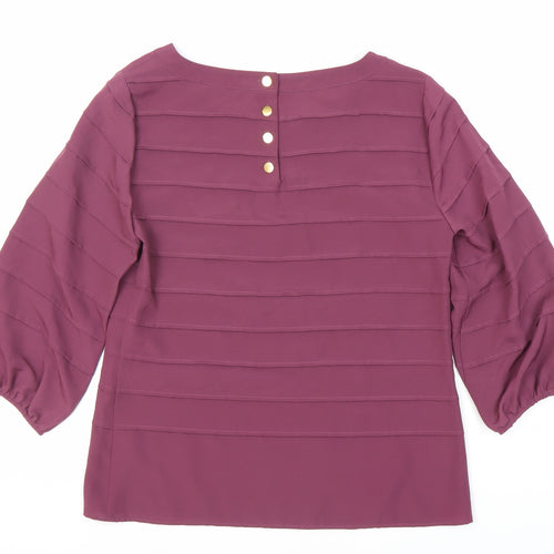Marks and Spencer Women's Purple Blouse Size 10