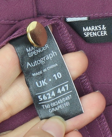 Marks and Spencer Women's Purple Blouse Size 10