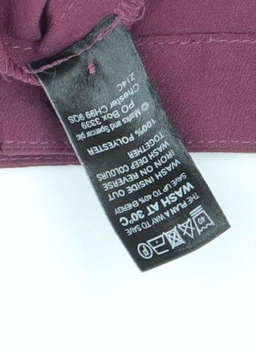 Marks and Spencer Women's Purple Blouse Size 10