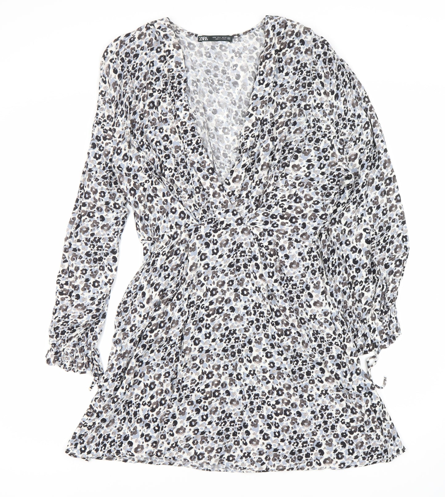 Zara Women's Multicoloured Animal Print A-Line Dress