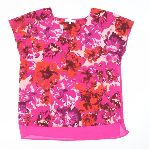 Julipa Women's Multicoloured Floral Top, Size 14