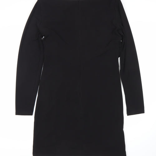 Zara Women's Black Sheath Dress XL Ruched