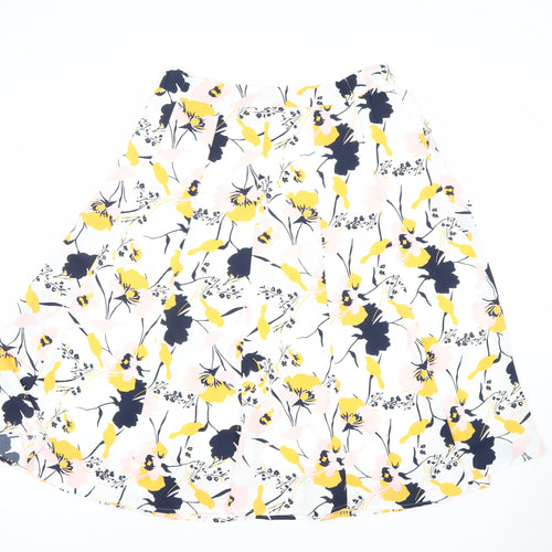 Damart Women's Multicoloured A-Line Floral Skirt Size 14