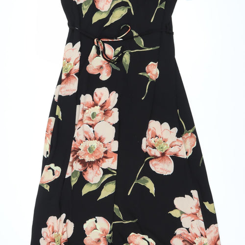 AX Women's Black Floral Off Shoulder Dress, Size 14