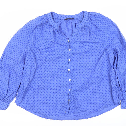Marks and Spencer Women's Blue Blouse Size 16