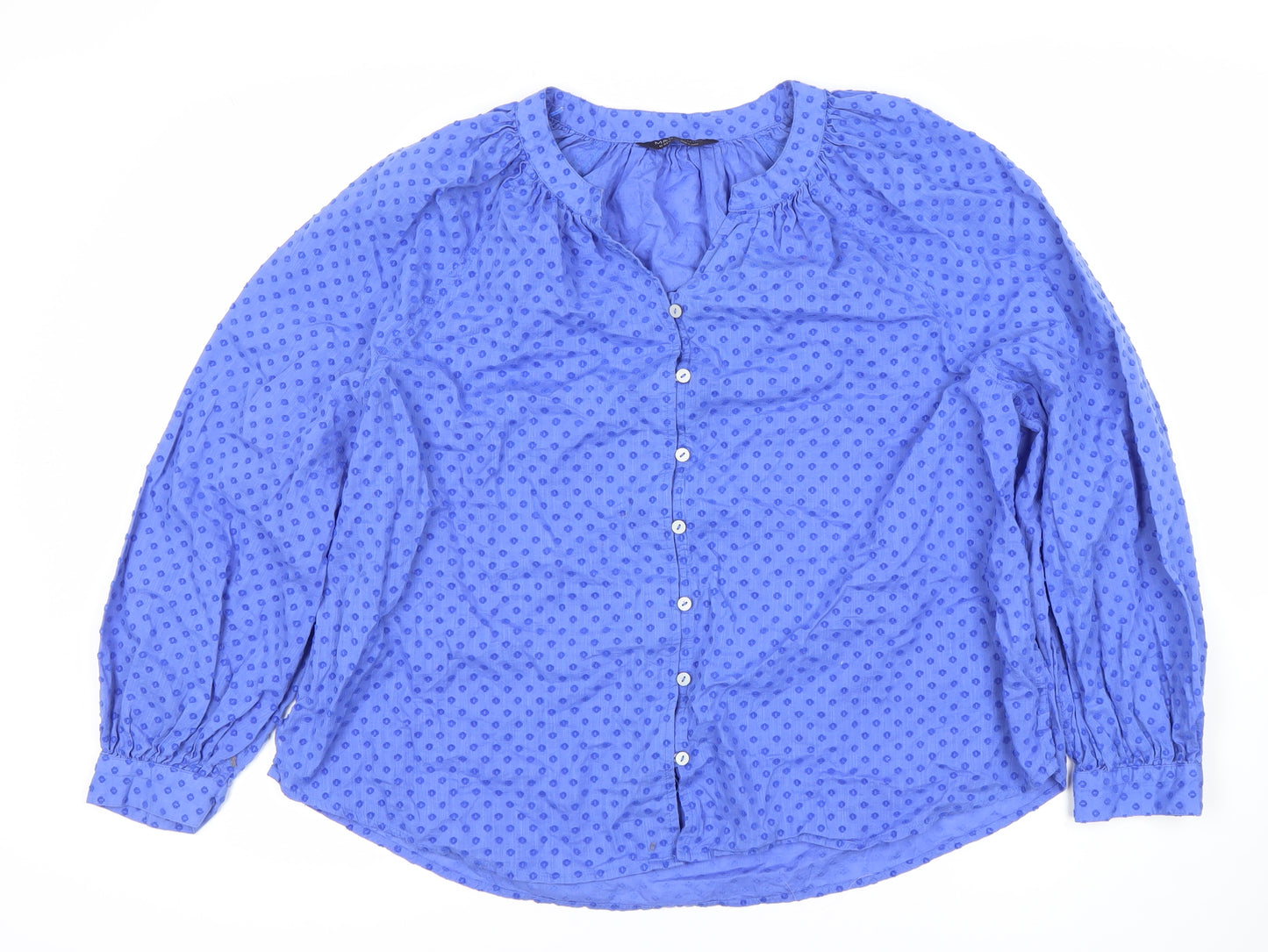 Marks and Spencer Women's Blue Blouse Size 16
