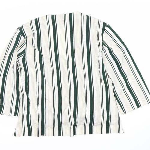 Marks and Spencer Women's Striped Wrap Blouse - Size 16