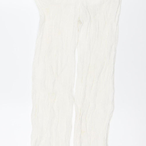 Bershka Women's White Trousers Size L