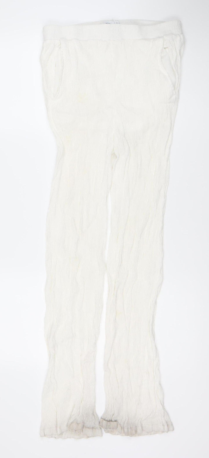 Bershka Women's White Trousers Size L