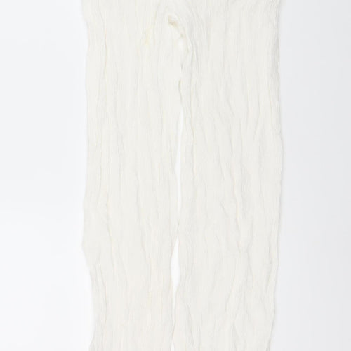 Bershka Women's White Trousers Size L