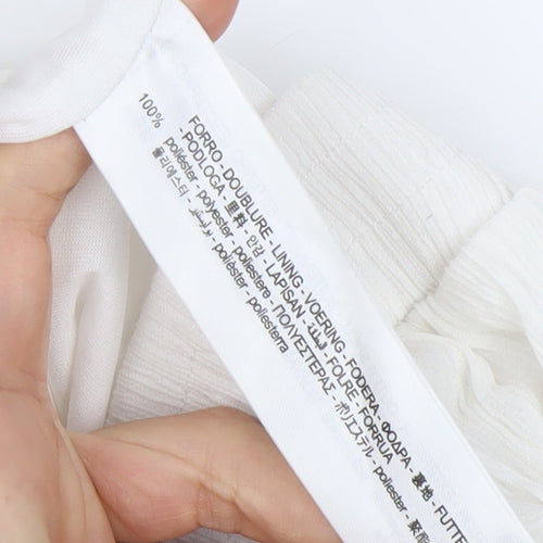 Bershka Women's White Trousers Size L