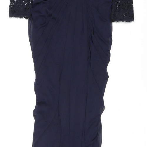 Adrianna Papell Women's Long Blue Dress, UK Size 10
